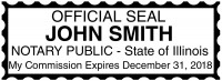 Illinois Public Notary Rectangle Stamp | STA-IL01