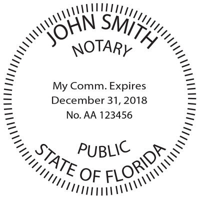 Florida Notary Public Round Stamp | STA-FL02