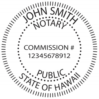 Hawaii Notary Public Round Stamp | STA-HI02
