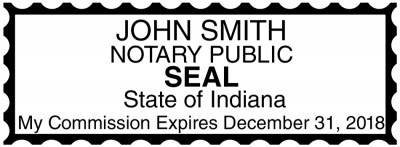 Indiana Public Notary Rectangle Stamp | STA-IN01