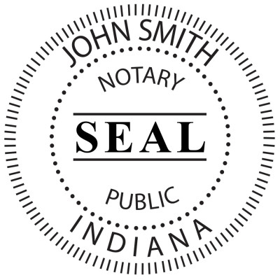 Indiana Notary Public Round Stamp | STA-IN02