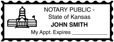 Kansas Public Notary Rectangle Stamp | STA-KS01