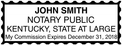 Kentucky Public Notary Rectangle Stamp | STA-KY01