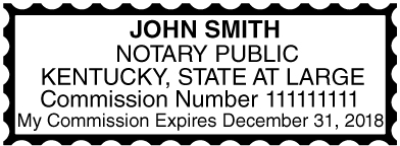 Kentucky Public Notary Rectangle Stamp | STA-KY01