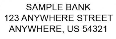 Bank Address Stamp | STA-LAS-BNK