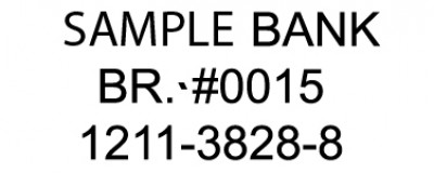 Branch Routing Number Stamp | STA-LAS-BRR