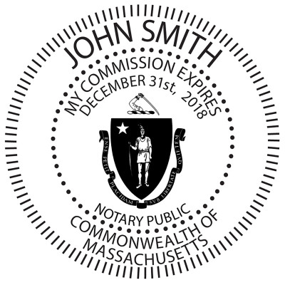 Massachusetts Notary Public Round Stamp | STA-MA02