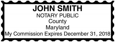 Maryland Public Notary Rectangle Stamp | STA-MD01