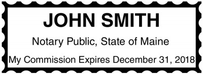 Maine Public Notary Rectangle Stamp | STA-ME01