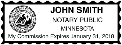 Minnesota Public Notary Rectangle Stamp | STA-MN01