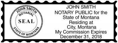 Montana Public Notary Rectangle Stamp | STA-MT01