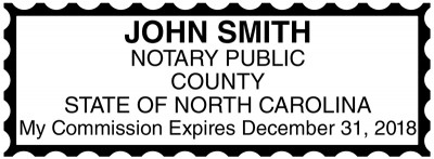 North Carolina Public Notary Rectangle Stamp | STA-NC01