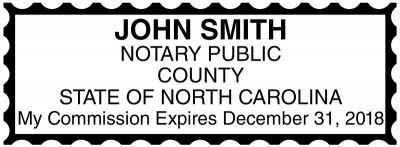 North Carolina Public Notary Rectangle Stamp | STA-NC01
