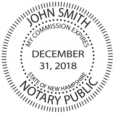 New Hampshire Notary Public Round Stamp | STA-NH02
