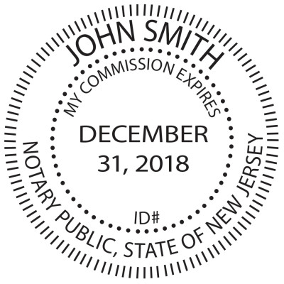 New Jersey Notary Public Round Stamp | STA-NJ02