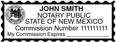 New Mexico Public Notary Rectangle Stamp | STA-NM01