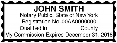 New York Public Notary Rectangle Stamp | STA-NY01