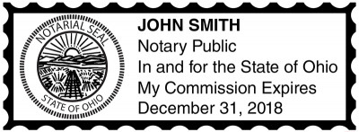 Ohio Public Notary Rectangle Stamp | STA-OH01