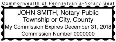 Pennsylvania Public Notary Rectangle Stamp | STA-PA01