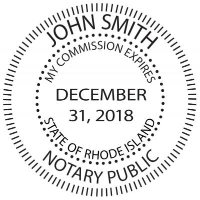 Rhode Island Notary Public Round Stamp | STA-RI02