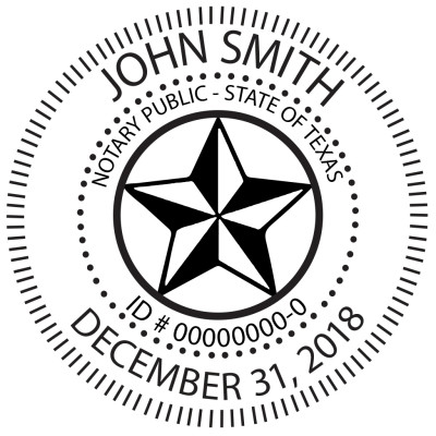 Texas Notary Public Round Stamp | STA-TX02