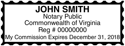 Virginia Public Notary Rectangle Stamp | STA-VA01