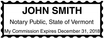 Vermont Public Notary Rectangle Stamp | STA-VT01