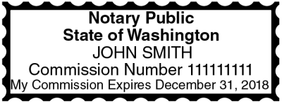 Washington Public Notary Rectangle Stamp | STA-WA01