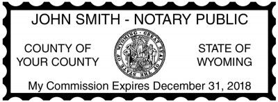 Wyoming Public Notary Rectangle Stamp | STA-WY01