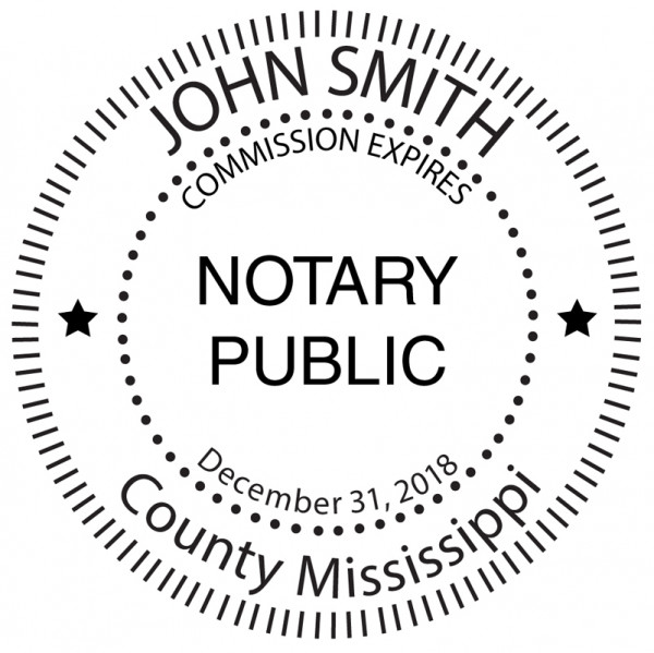 Mississippi Public Notary Embosser | EMB-NOT-MS