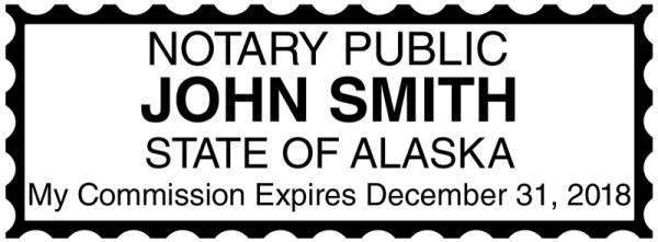 Alaska Public Notary Rectangle Stamp | STA-AK01