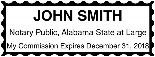 Alabama Notary Public Rectangle Stamp | STA-AL01