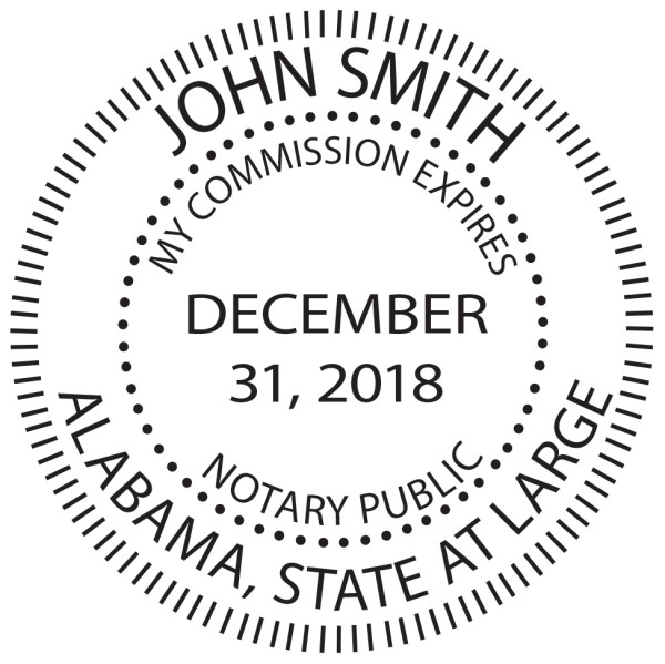 Alabama Notary Public Round Stamp | STA-AL02