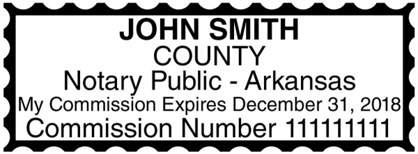 Arkansas Public Notary Rectangle Stamp | STA-AR01