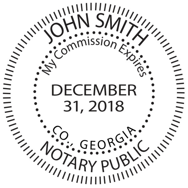 Georgia Notary Public Round Stamp | STA-GA02
