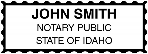 Idaho Public Notary Rectangle Stamp | STA-ID01