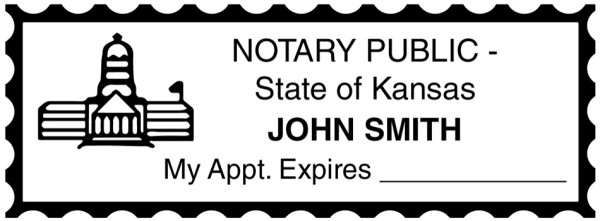 Kansas Public Notary Rectangle Stamp | STA-KS01
