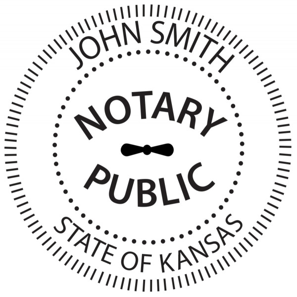 Kansas Notary Public Round Stamp | STA-KS02