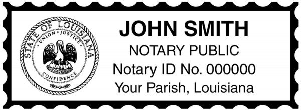 Louisiana Public Notary Rectangle Stamp | STA-LA01