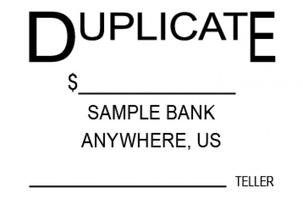 Duplicate Amount Stamp | STA-LAS-DA