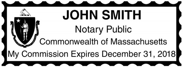 Massachusetts Public Notary Rectangle Stamp | STA-MA01
