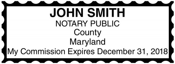 Maryland Public Notary Rectangle Stamp | STA-MD01