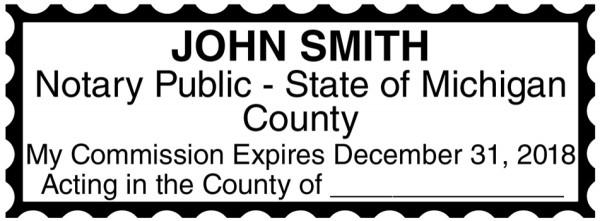 Michigan Public Notary Rectangle Stamp | STA-MI01