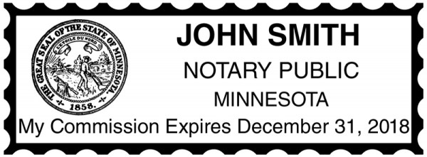 Minnesota Public Notary Rectangle Stamp | STA-MN01