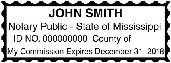 Mississippi Public Notary Rectangle Stamp | STA-MS01