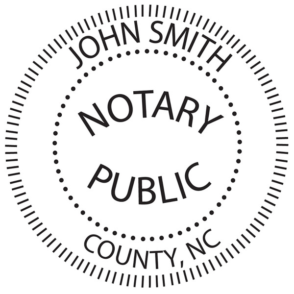 North Carolina Notary Public Round Stamp | STA-NC02