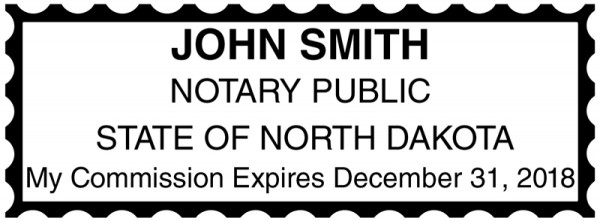 North Dakota Public Notary Rectangle Stamp | STA-ND01