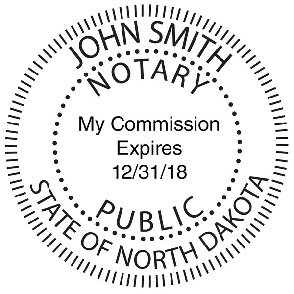 North Dakota Notary Public Round Stamp | STA-ND02