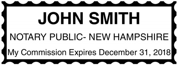 New Hampshire Public Notary Rectangle Stamp | STA-NH01