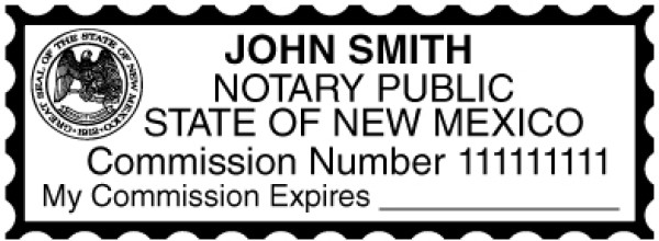 New Mexico Public Notary Rectangle Stamp | STA-NM01